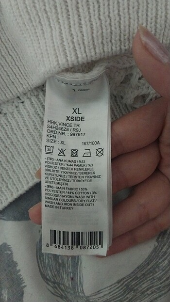 xl Beden ten rengi Renk X side hırka
