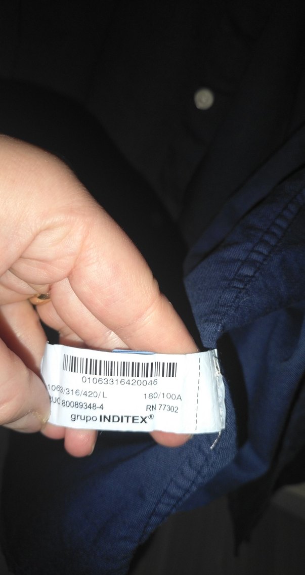 ZARA Düğmeli Lacivert Denim Erkek Gömlek - Görsel 3