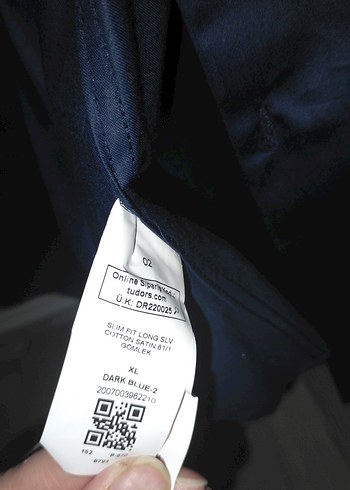 TUDORS Düğmeli Lacivert Erkek Gömlek - Görsel 3