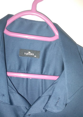 TUDORS Düğmeli Lacivert Erkek Gömlek - Görsel 2