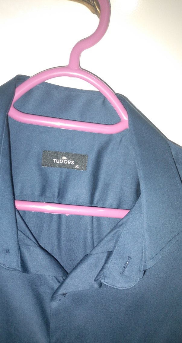 TUDORS Düğmeli Lacivert Erkek Gömlek - Görsel 2