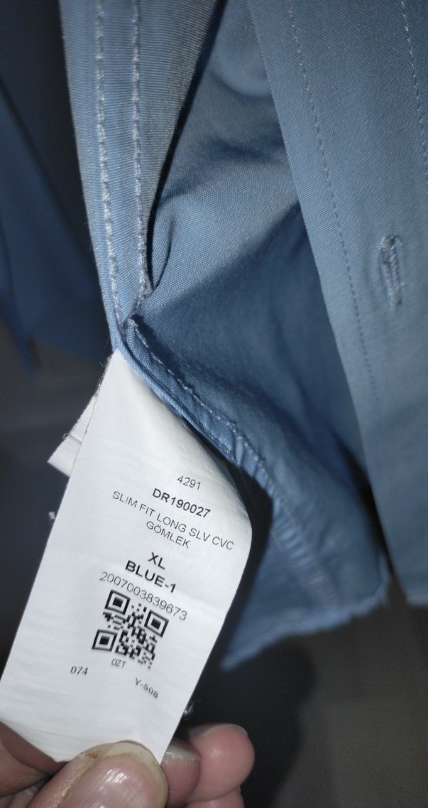 Mavi Klasik Kesim Gömlek - Görsel 3