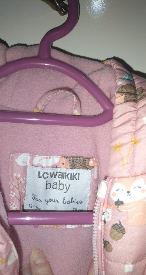 Kız Bebek Desenli Pembe Tulum - Görsel 4