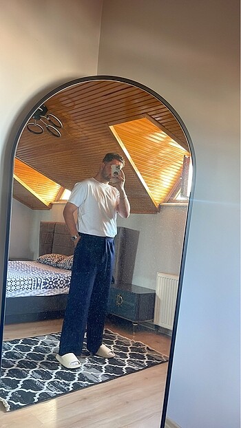 Outfit dökümlü kumaş pantolon