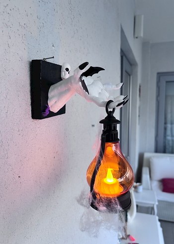 Tasarımcı Gölgelerden Gelen El-LED Mum Vintage Gaz Lambalı Duvar Dekoru