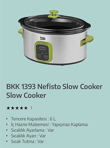 Beko Yavaş Pişirici