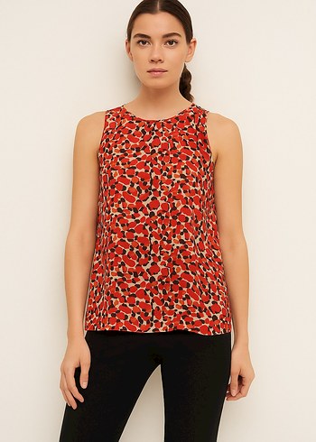 Koton Leopar Desenli Kolsuz Bluz