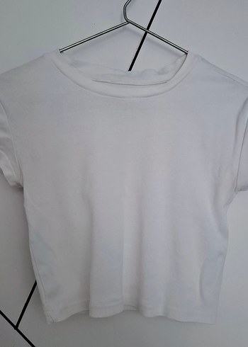 Diğer Beyaz Basic Penye Crop Top