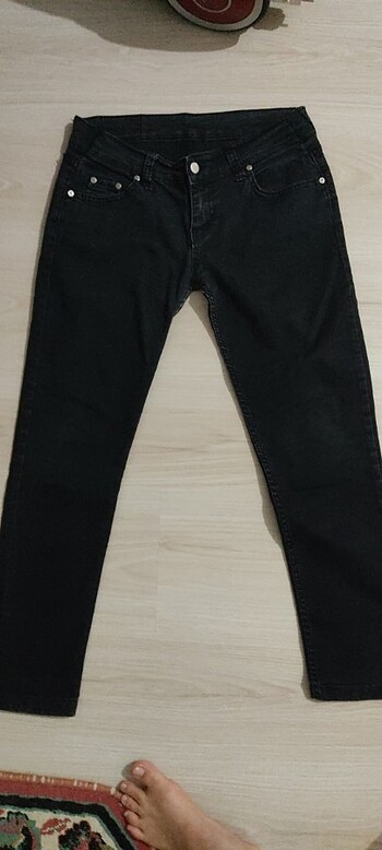 Dusuk bel siyah pantolon
