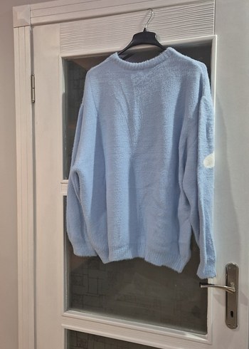 Mavi Bağlama Desenli Uzun Kollu erkek Kazak - Görsel 3