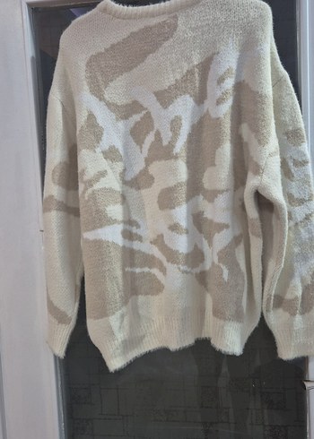 Bej Kamuflaj Desenli erkek yün Kazak - Görsel 3