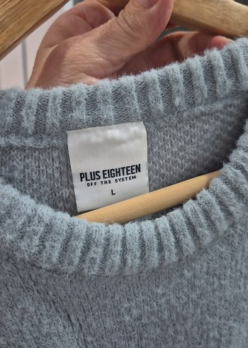 Gri Örgü Yün erkek Kazak, Salaş Kesim - Görsel 3