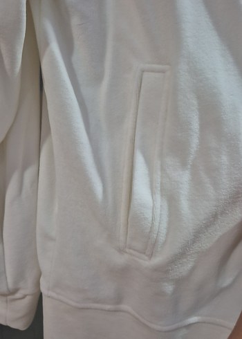 Beyaz Yüksek Yakalı erkek  Fermuarlı eşofman takımı - Görsel 7