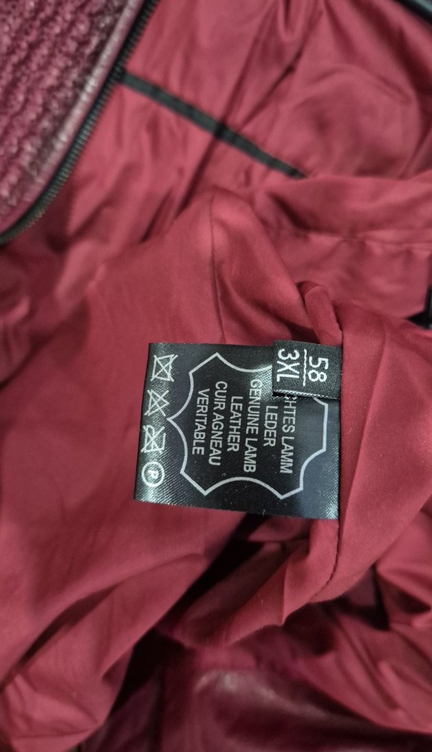 Bordo Erkek Deri Fermuarlı Ceket - Görsel 4