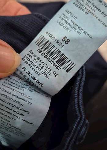 Erkek Lacivert Kemerli Denim Pantolon - Görsel 5