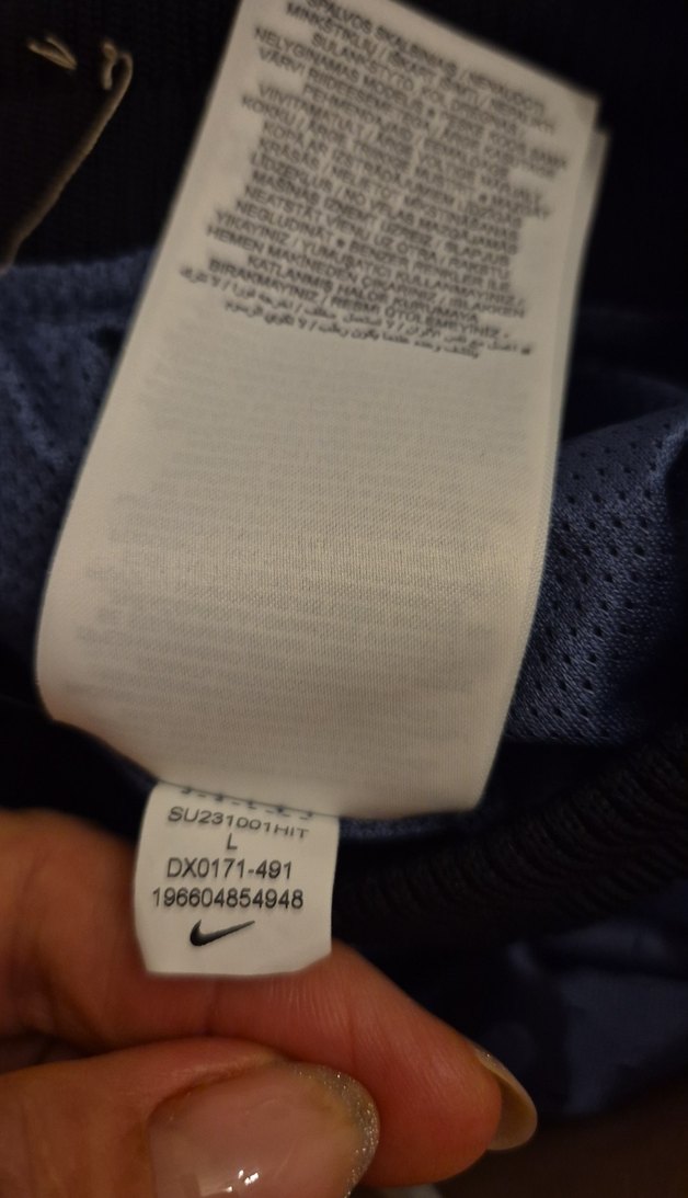 Nike Baskılı Mavi Midi Spor Şort - Görsel 5