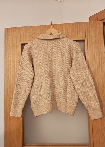 Bej polo yaka Triko Kazak - Görsel 2