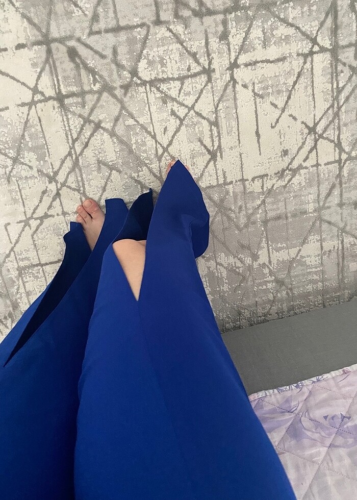 Saks renk pantolon - Görsel 2