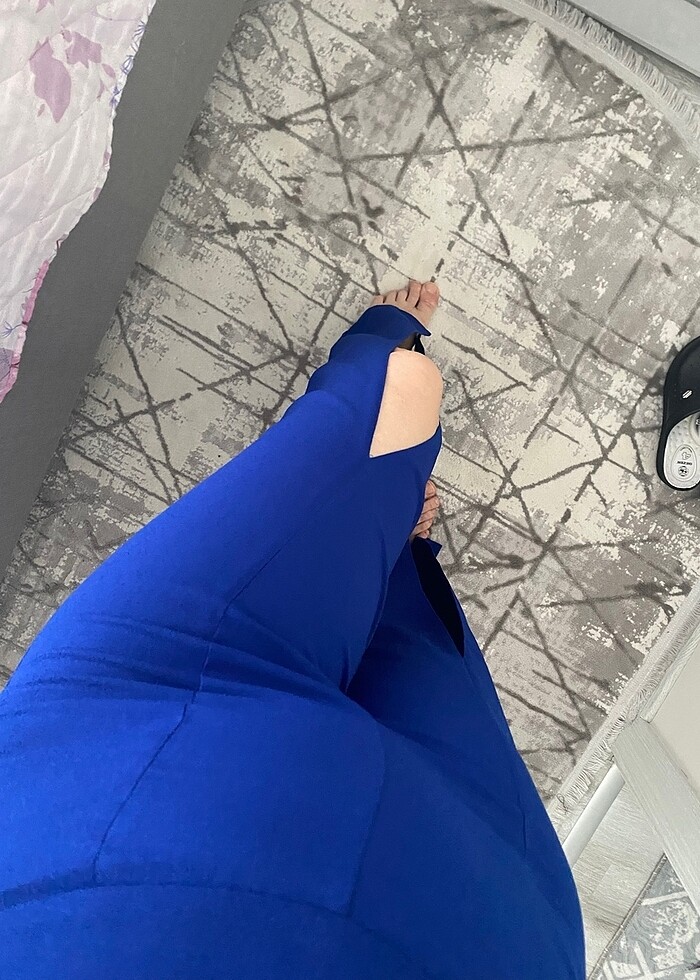 Saks renk pantolon - Görsel 3