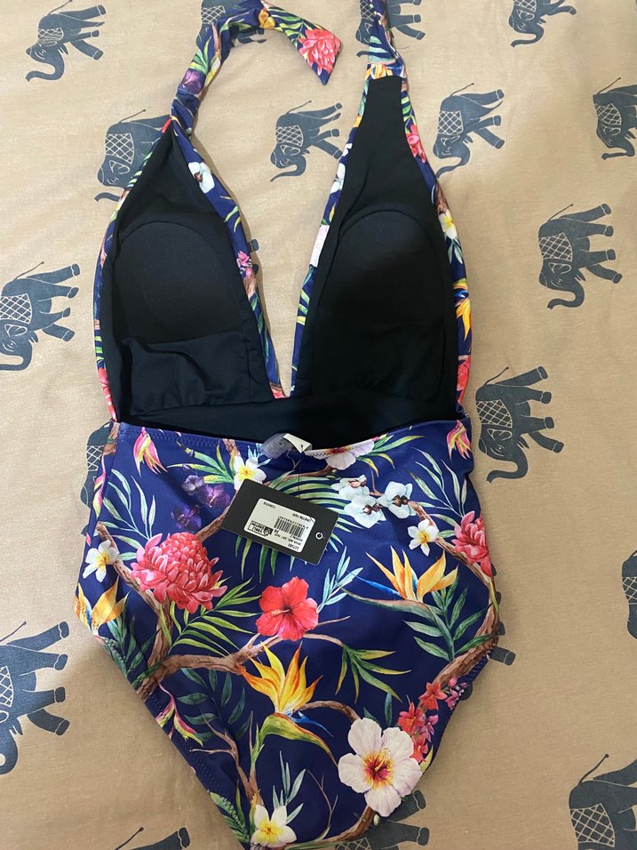 Çiçek Desenli Renkli Kadın Mayo - Görsel 4