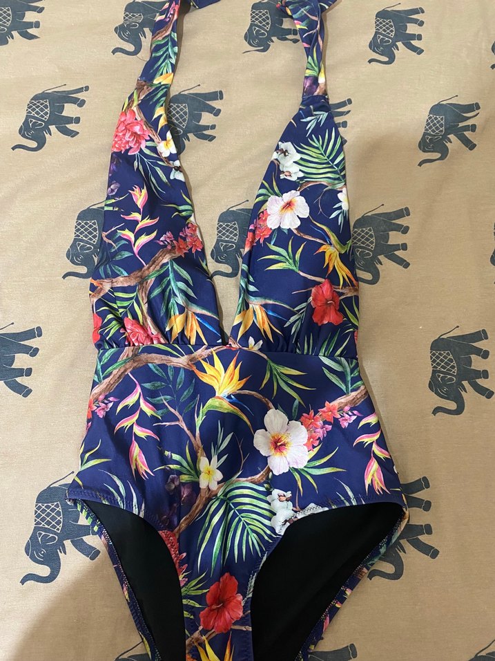 Çiçek Desenli Renkli Kadın Mayo - Görsel 2