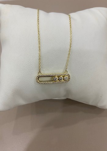 14k Altın renginde messi kolye - Görsel 3