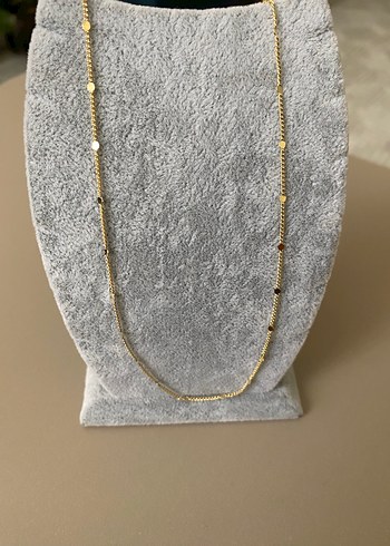 Zincir Detaylı Altın Rengi Kadın Kolye - Görsel 2