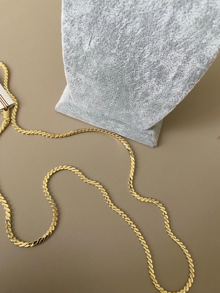 Zincir Detaylı Midi Uzunlukta Altın Kolye - Görsel 2