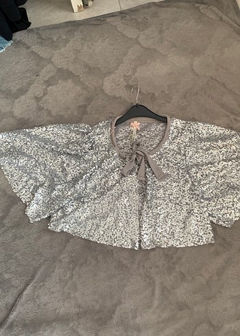 LC Waikiki Kızlar için Gri Payetli Bolero