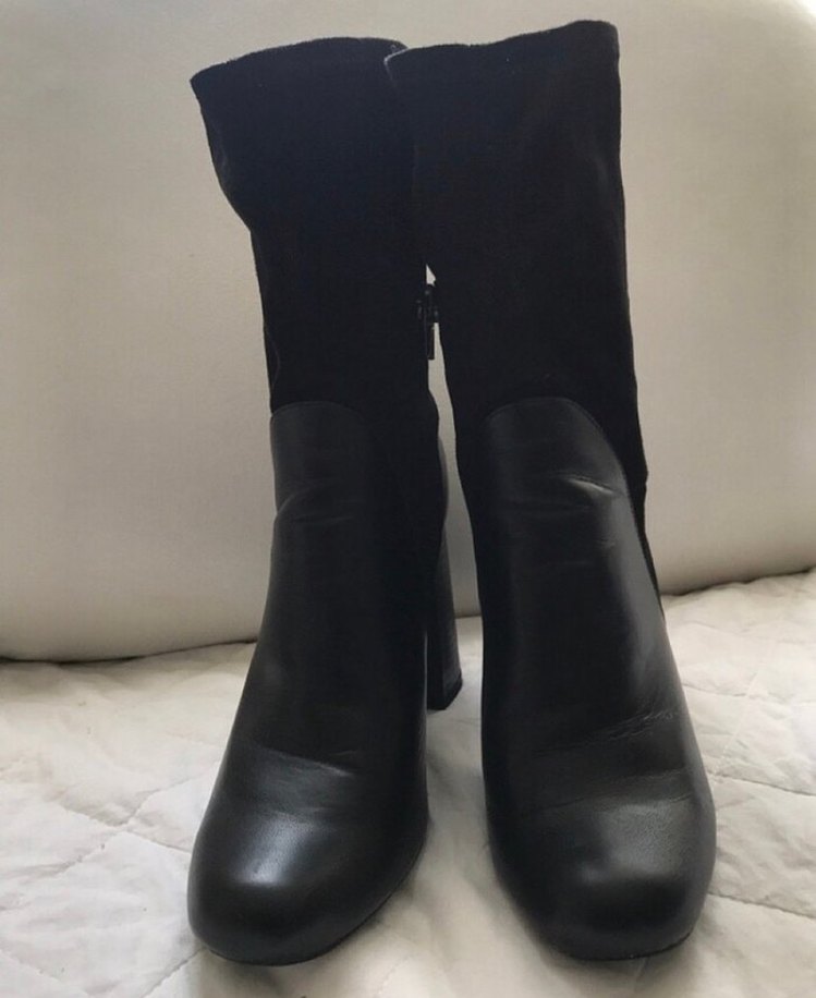 Siyah Süet  Topuklu Kadın Bot - Görsel 2