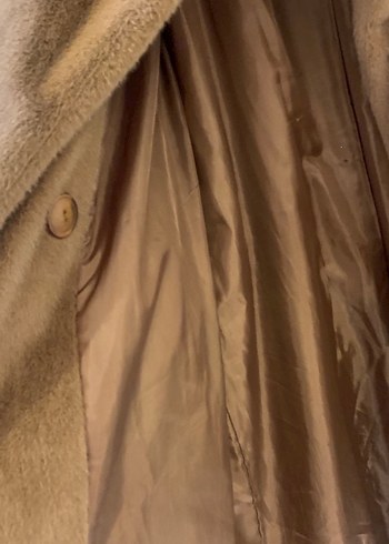 Kahverengi Kürk Detaylı Kadın Uzun Kaban - Görsel 7