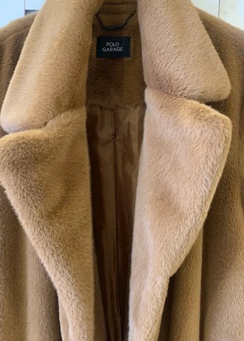 Kahverengi Kürk Detaylı Kadın Uzun Kaban - Görsel 3