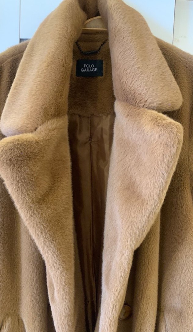 Kahverengi Kürk Detaylı Kadın Uzun Kaban - Görsel 3