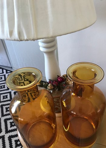 İkili Parlak Sarı Cam Vazo set fiyatıdır - Görsel 4