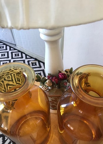 İkili Parlak Sarı Cam Vazo set fiyatıdır - Görsel 5