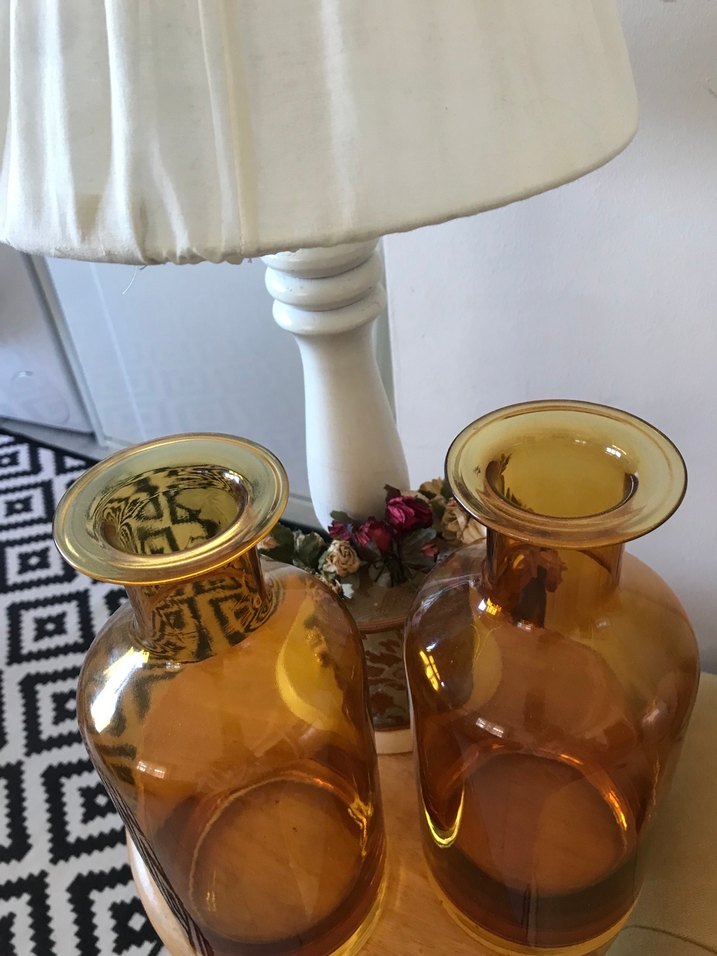 İkili Parlak Sarı Cam Vazo set fiyatıdır - Görsel 4