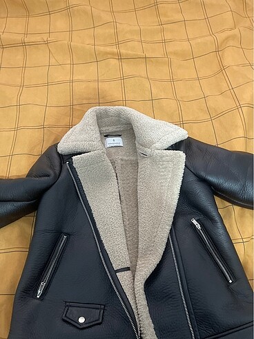 l Beden camel Renk STRADIVARIUS MARKA ORJİNAL SUNİ DERİ MONT