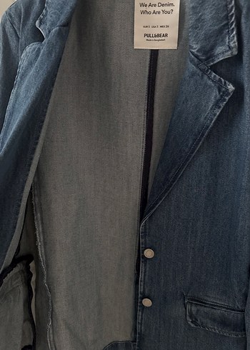 s Beden Kadın Mavi Denim Ceket / Blazer