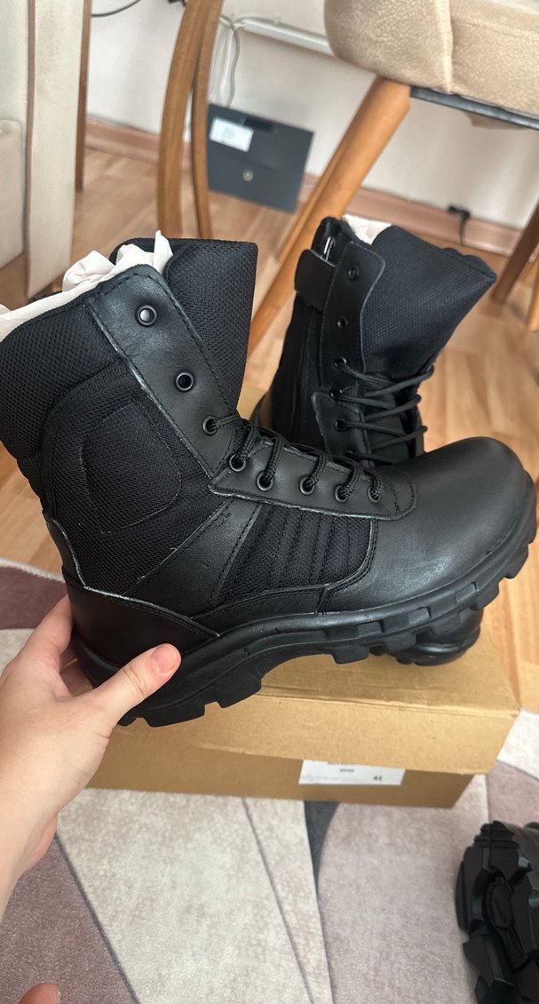 Siyah Erkek Goth Tarzı Kauçuk Bot - Görsel 2