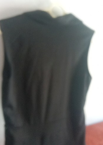 m Beden siyah Renk Siyah V Yakalı Uzun Kadın Elbise