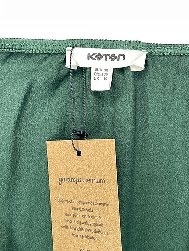 38 Beden yeşil Renk Koton Bluz %70 İndirimli.