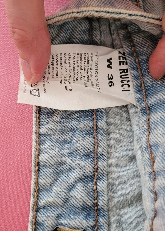 Düğmeli kot etek - Görsel 3