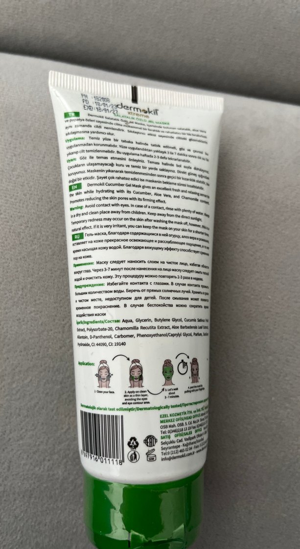 Dermokil Salatalık Özlü Jel Maske 115 ml - Görsel 2