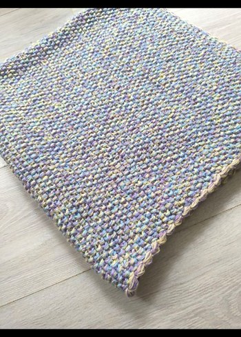 Pastel Çok Renkli Örgü Çocuk Battaniyesi - Görsel 4