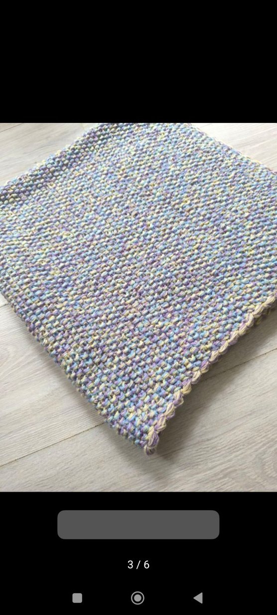 Pastel Çok Renkli Örgü Çocuk Battaniyesi - Görsel 4