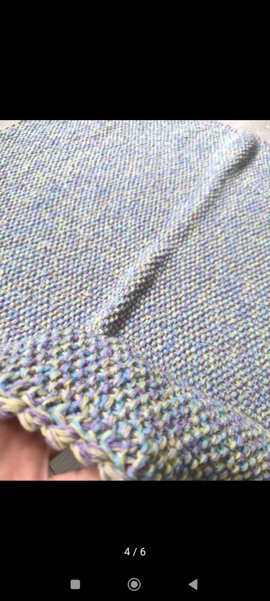 Pastel Çok Renkli Örgü Çocuk Battaniyesi - Görsel 5