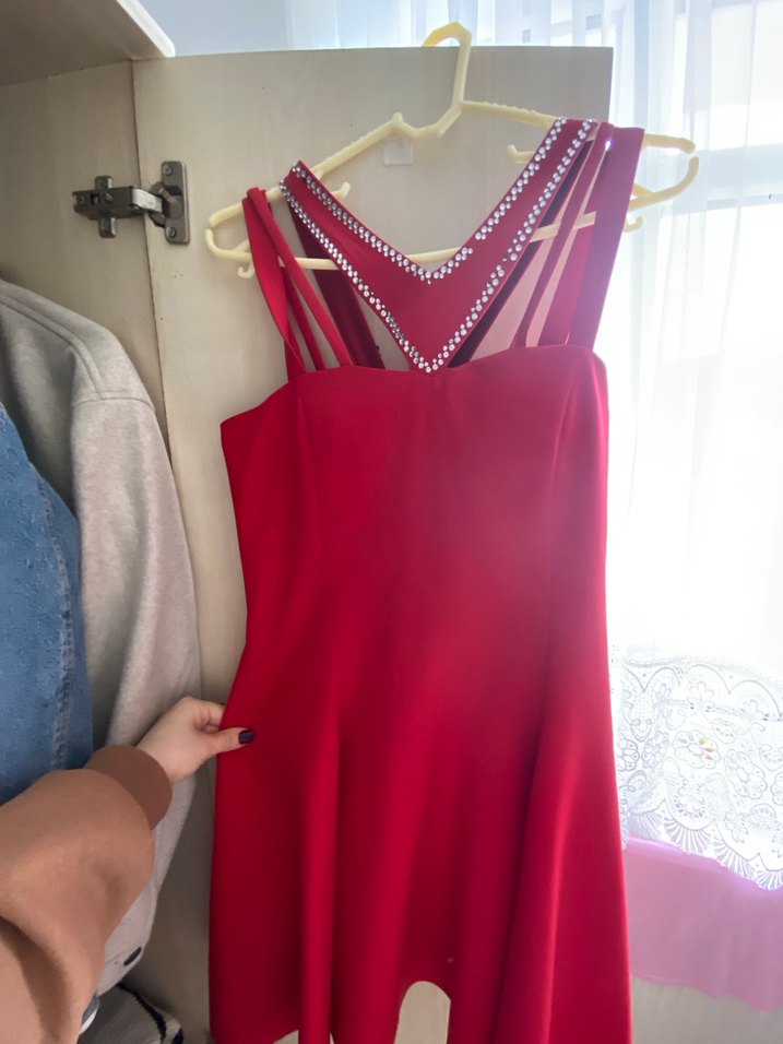 Kırmızı   Abiye Elbise - Görsel 3