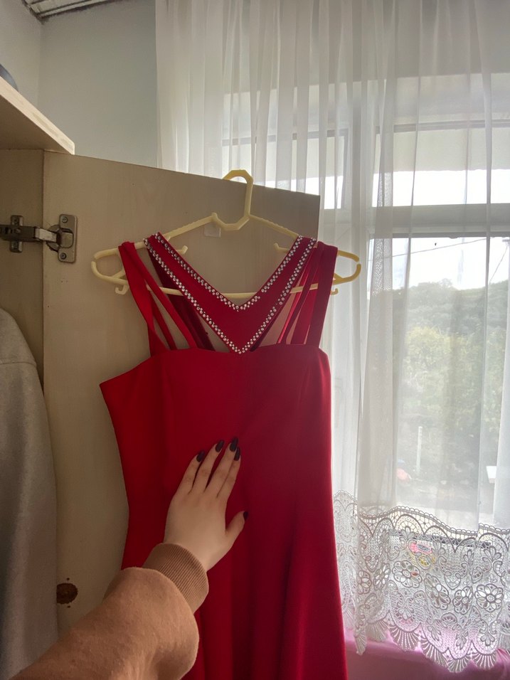 Kırmızı   Abiye Elbise - Görsel 2