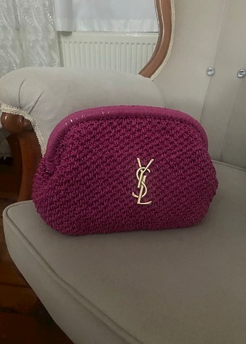 Yves Saint Laurent Mor Örgü Kadın Clutch Çanta