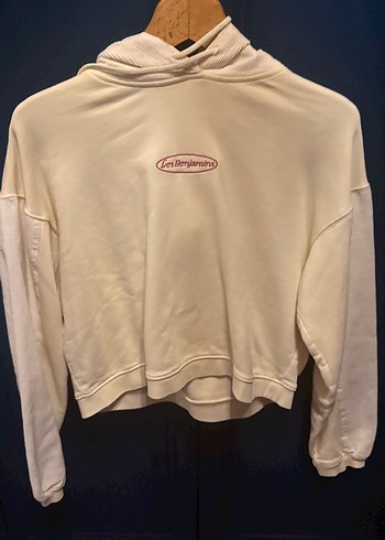 Les Benjamins Ekru Kapusonlu Rahat Sweatshirt